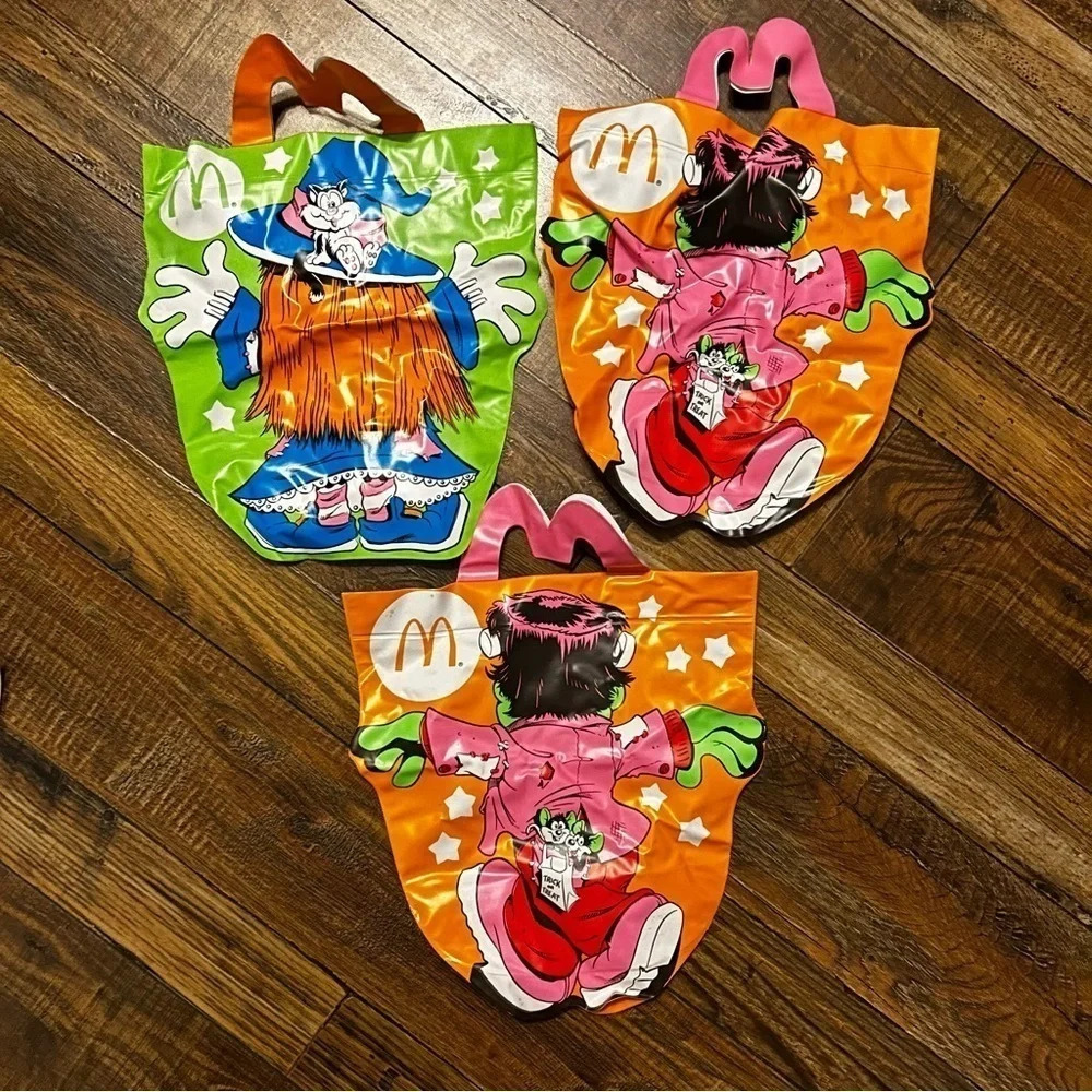Never Used Vintage McDonald’s 1990 McBoo Bag Halloween Witch‎ & Frankenstein - Picture 2 of 3
